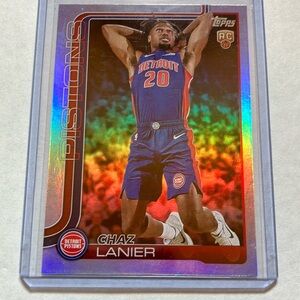 2025 Topps Chaz Lanier Detroit Pistons HOLO Basketball Rookie Card RC